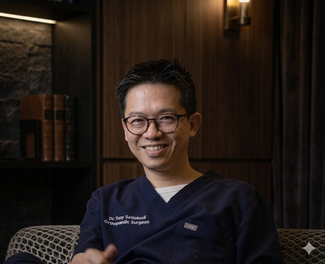 Hello, I’m <strong>Dr. Tony Setiobudi</strong>, Orthopaedic & Spine Surgeon based in Singapore